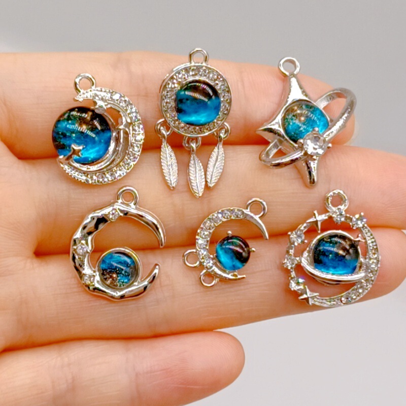 Cross-border Explosions SHEIN Amazon Universe Galaxy Necklace Women's Fashion All-match Pendant Titanium Steel Necklace Jewelry