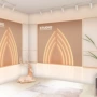 美容院背景3d服装墙布