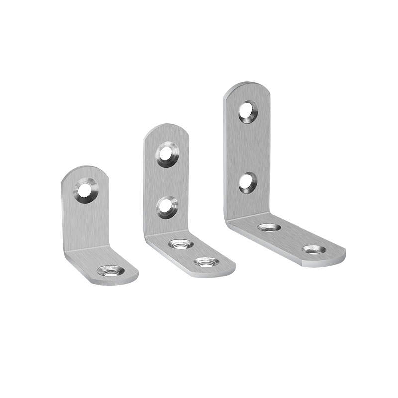 Stainless Steel Corner Code L-Shaped Wood Board Fixed Buckle 90-Degree Right-Angle Piece I-Shaped Furniture Bracket Link Piece Triangle Iron