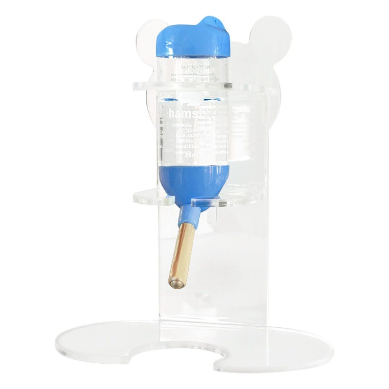 Оптовая хомяк акриловая стойка для бутылок с водой Золотой медведь Вертикальная бутылка для питьевой воды для домашних животных Ежик герметичный кормушка для воды