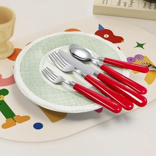 Western Knife and Fork Set Household Stainless Steel Main Knife European Style High-end Steak Cutting Knife and Fork Spoon Portable Tableware Set