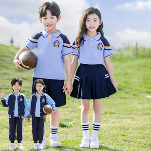 Kindergarten Summer Short-sleeved Children's Class Clothes suit Primary School Uniform Sportswear Chorus Performance Graduation Clothes