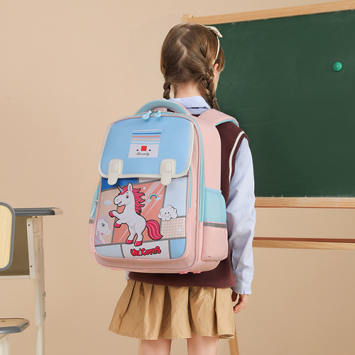 New primary school student schoolbag male dinosaur PU leather large capacity lightweight burden-reducing spine protection children's backpack for grades 1-6
