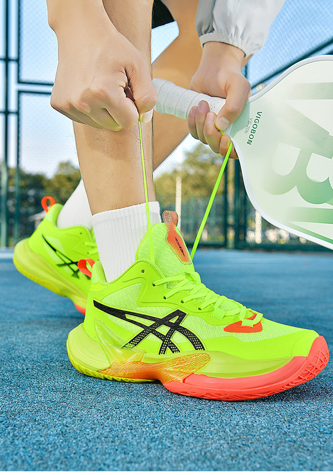 Giày tennis thể thao unisex cổ thấp, mũi tròn, đế bằng, thân lưới thoáng khí, kiểu mới — X19 màu xanh lá cây, X19 màu đen, X19 trắng xanh chi tiết 1