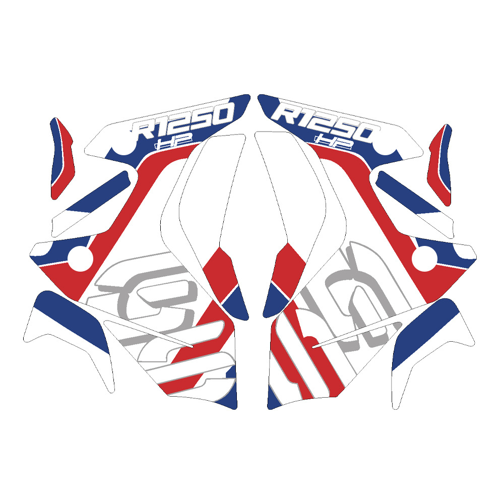 Aplicable a BMW R1250GS 2019 - 2023 tres pegatinas negras 40 aniversario pegatinas de escudo de pájaros acuáticos pegatinas GS