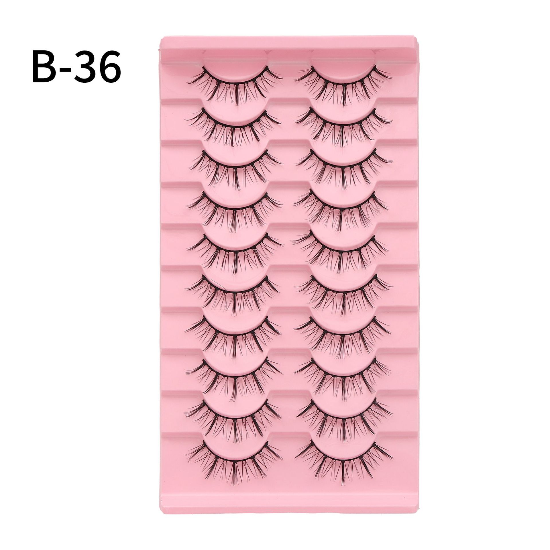 En stock una caja de 10 pares 009 pequeño diablo pestañas falsas natural multi-nivel 3D tridimensional pestañas fábrica al por mayor