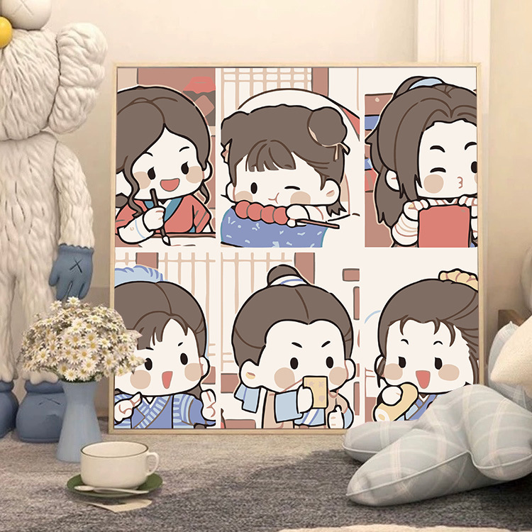 コナンデジタル油絵DIY手塗り怪盗キッドアニメアクリルメーカー卸売装飾画|undefined