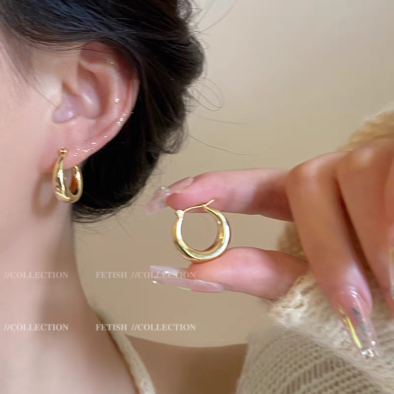 Pendientes de metal de alta gama, diseño minimalista y moderno, para mujer 2024, suministro al por mayor