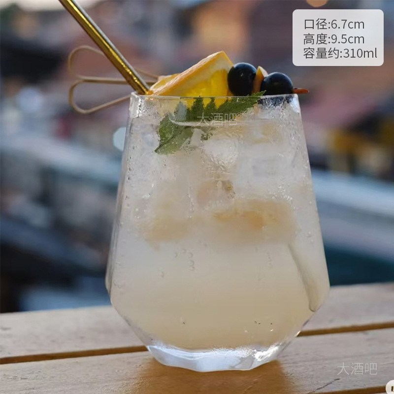 韓国インネットセレブガラスゴブレットドリンクカップ高価値カクテルカップ冷たいドリンクソーダ炭酸水カップ|undefined