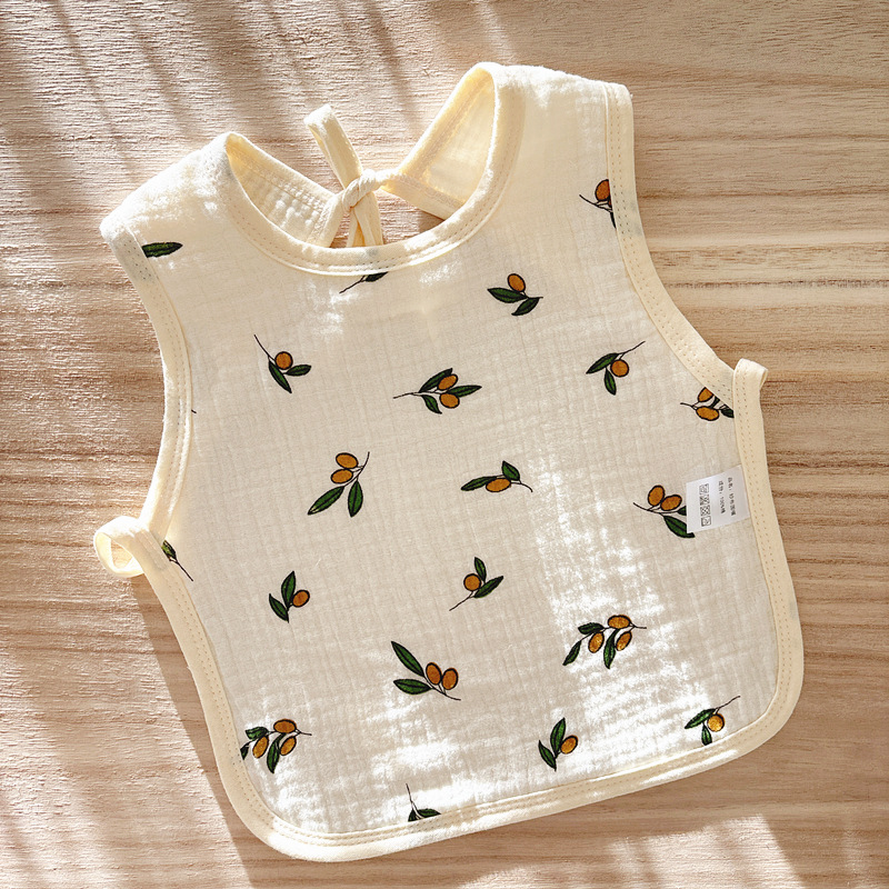 Babecera de algodón para bebés y bebés, toalla de saliva impermeable, toalla de almohadilla de leche anti-vomitación, bolsillo de comida, otoño y invierno