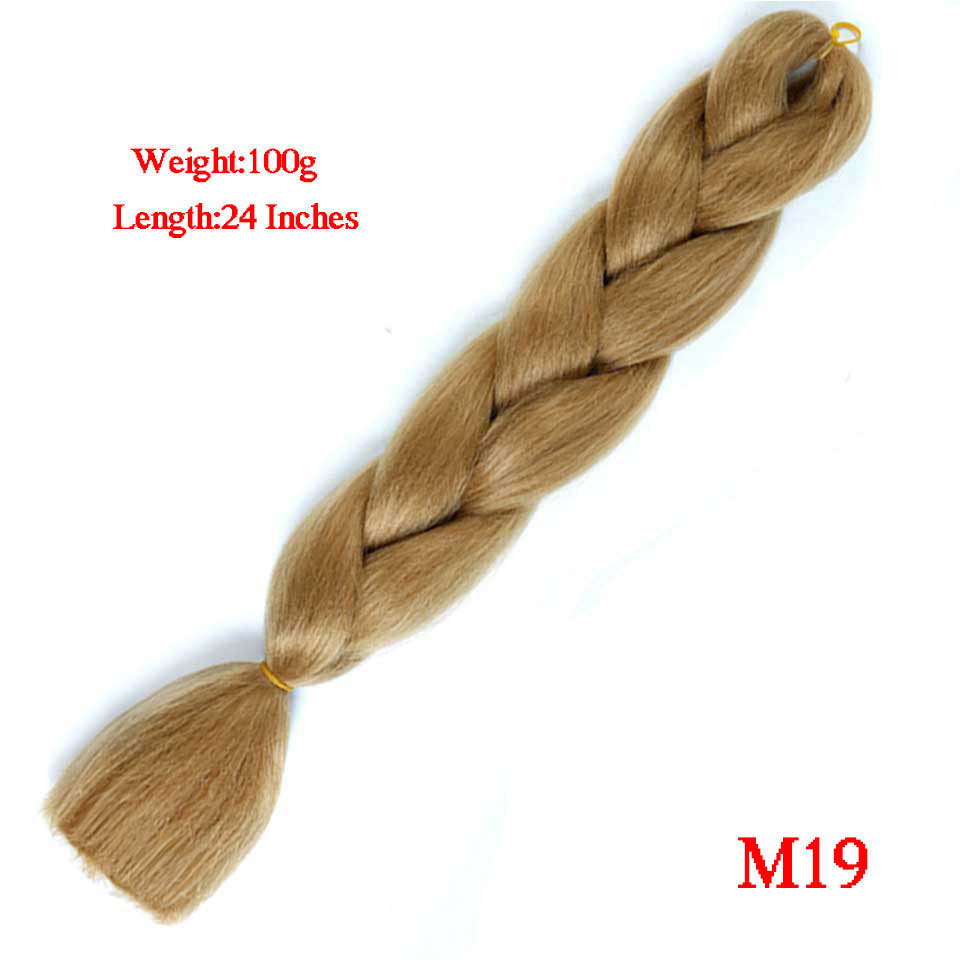 Peruca de comercio exterior gran trenza color gradiente africano gran trenza fibra química de alta temperatura seda trenza pelucina trenzada extensión de pelo