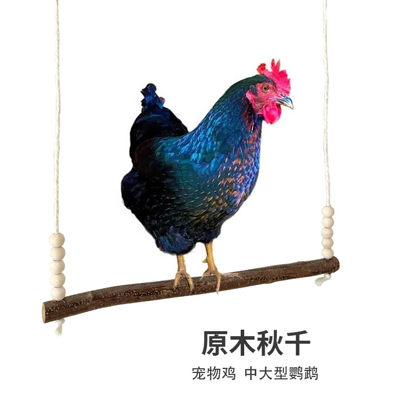Большой попугай игрушка домашнее животное курица качели цыпленок петух деревянный шарик висячий мост лестница бревна большие качели