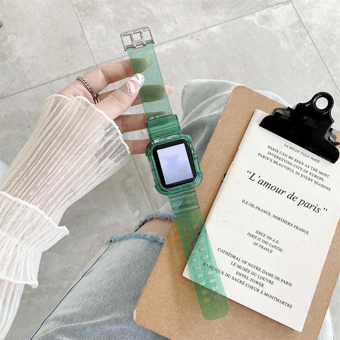 40g Weight iPhone Applicable Brands Watch Strap Classification tpu Material Solid Color Pattern Simple Style Style Simple Style Solid Color IPhone Watch Strap 12