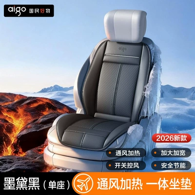 Patriot Car Ventilation, Heating, and Massage Integrated Seat Cushion, All-Season Universal Seat Cushion, Light Luxury High-End 2026 New Model (Multi-function pad) - single-seat-dark-black