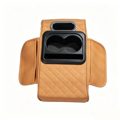 holder and storage box, car armrest Armrest box - cayenne-color-no-tissue