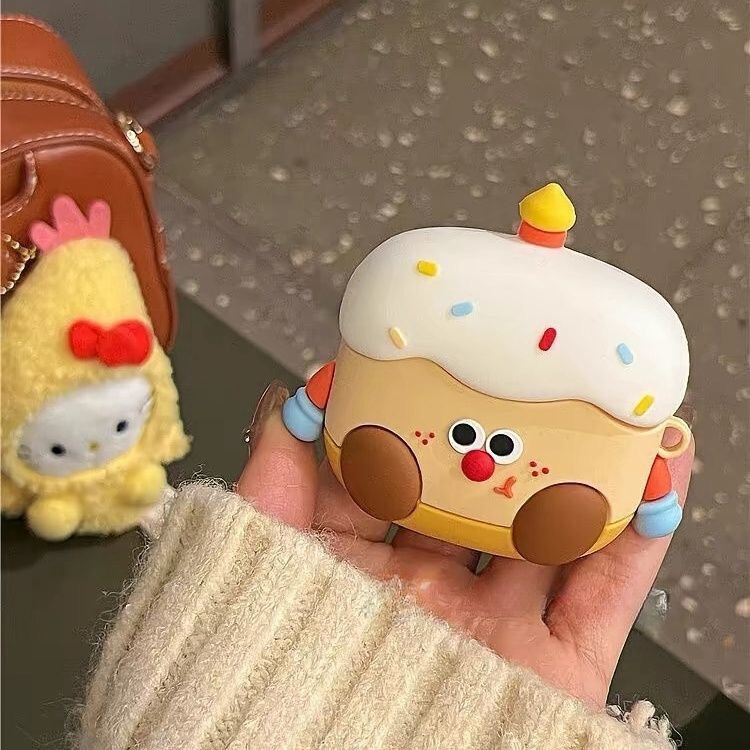 Cute Cartoon Cake airpods Pro2 Protective Case for Apple Wireless Bluetooth 3 Generation Silicone Earphone Case