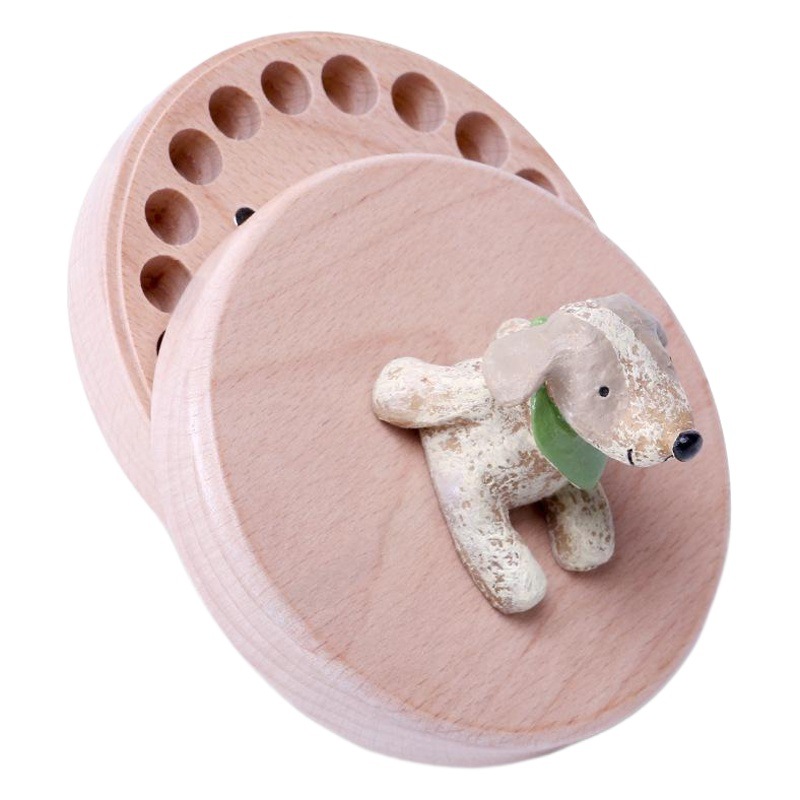 Pezón de haya para niños Memorial caja niña niño dientes mirando hacia arriba en el cielo estrellado Colección Caja dientes del bebé cambiando creativo