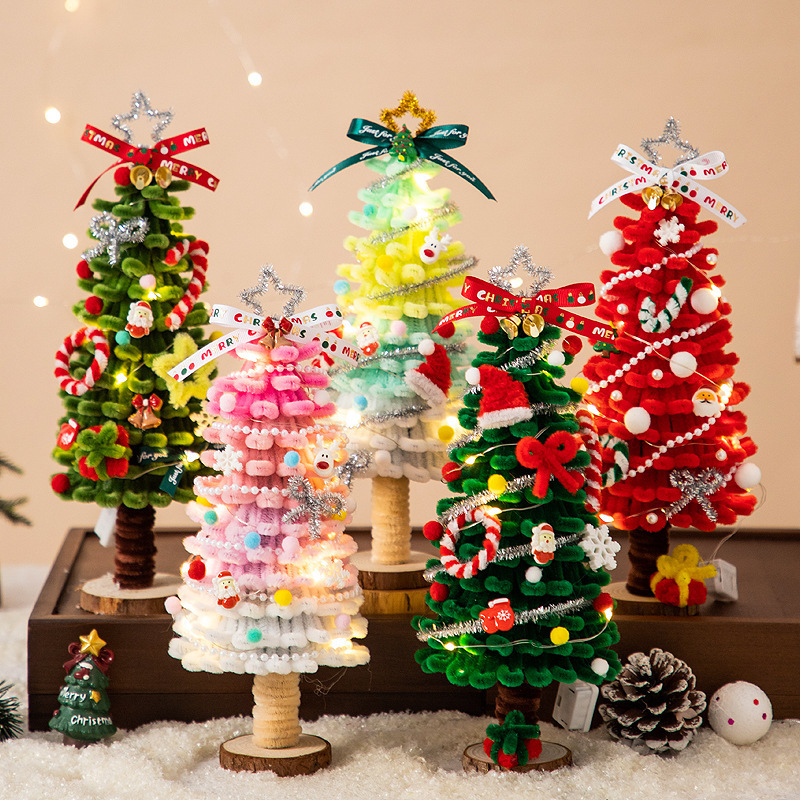 Christmas Decoration Twist Stick Christmas Tree Handmade DIY Material Kit Window Desktop Decoration Creative Christmas Gift
