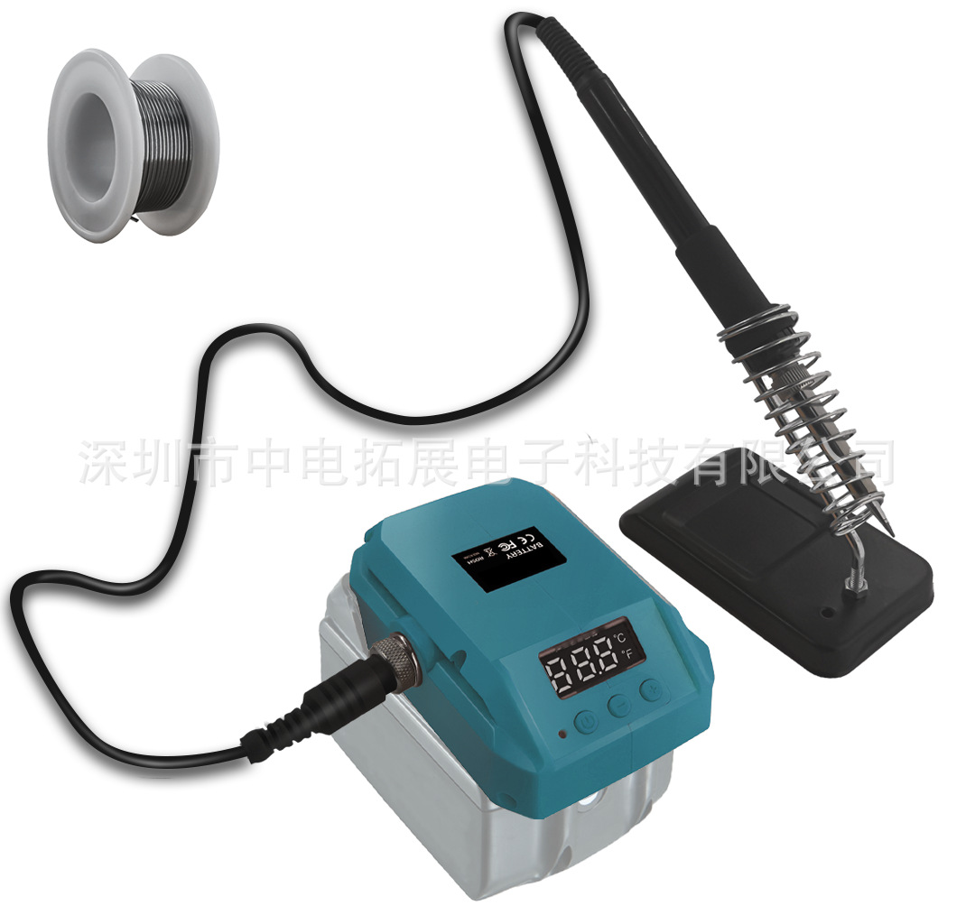 Soldador eléctrico de CC portátil 936 adaptado a la herramienta Makita Dewei Miwoqi Bosch 18V batería de litio para enviar alambre de estaño