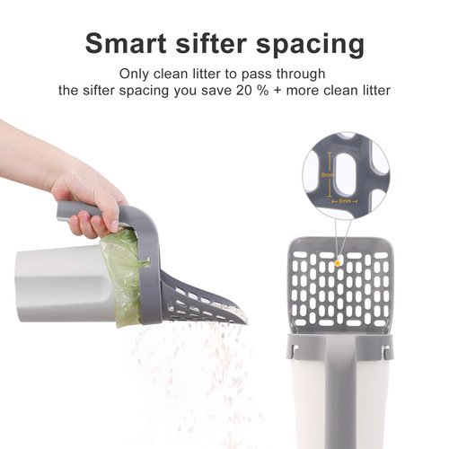 Cross-border all-in-one cat litter scoop, cat litter box, built-in garbage bag set, pet removable cleaning supplies