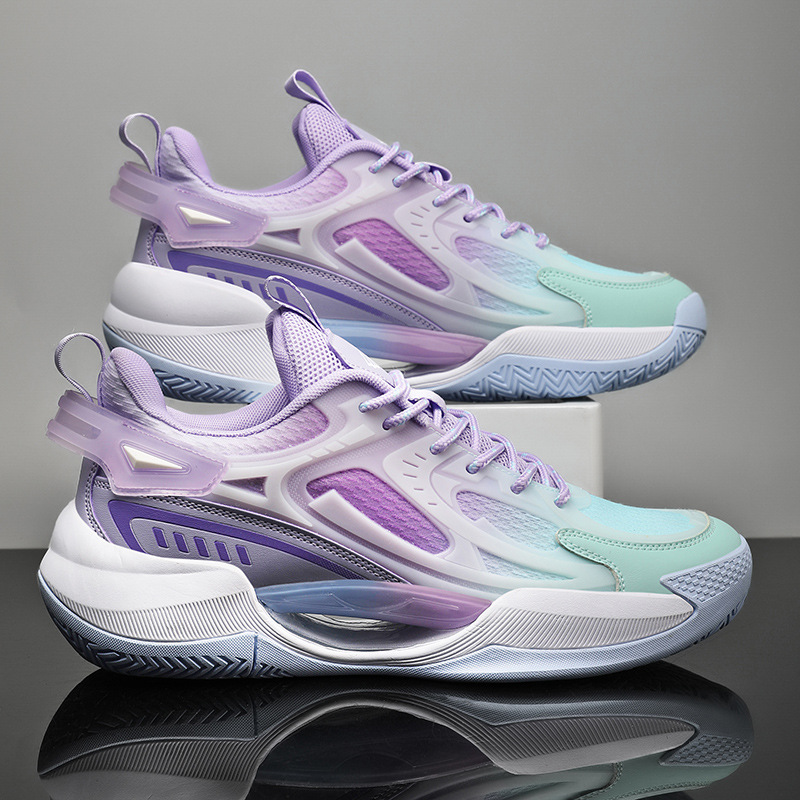 Zapatillas de baloncesto luminosas de tendencia transpirables de malla juvenil para hombres y mujeres 2025 nuevos zapatos deportivos casuales image 2
