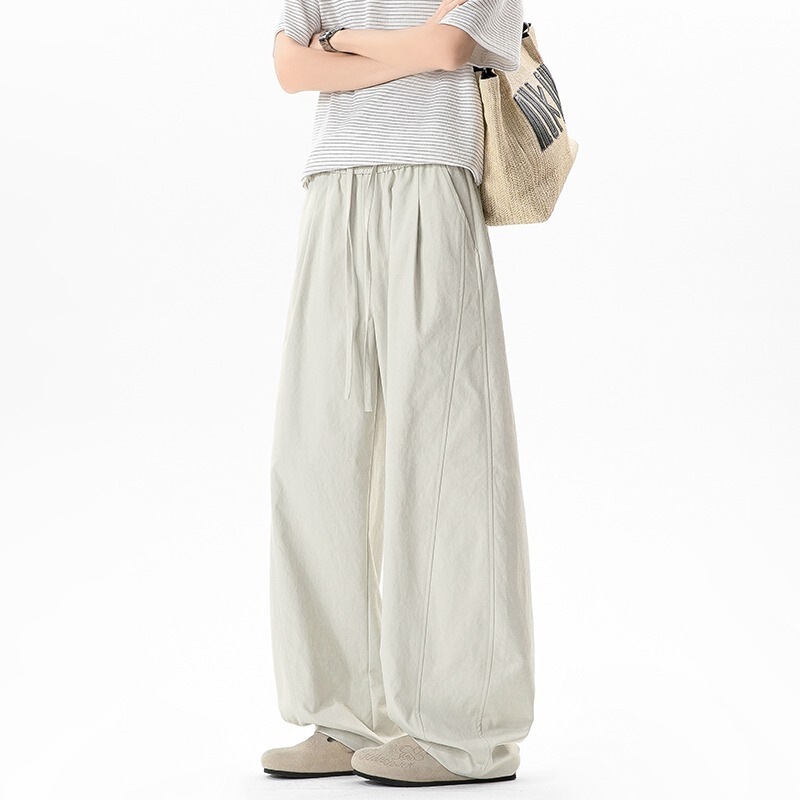 2026 Summer-Autumn New American Style Patchwork Men's Loose Retro Color-Block Straight-Leg Casual Long Pants