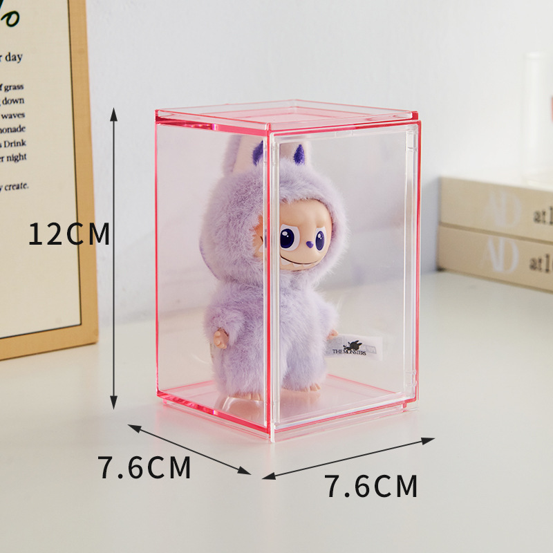 labubu心底密码系列盲盒收纳展示架拉布布4.0手办搪胶娃娃展示盒|undefined
