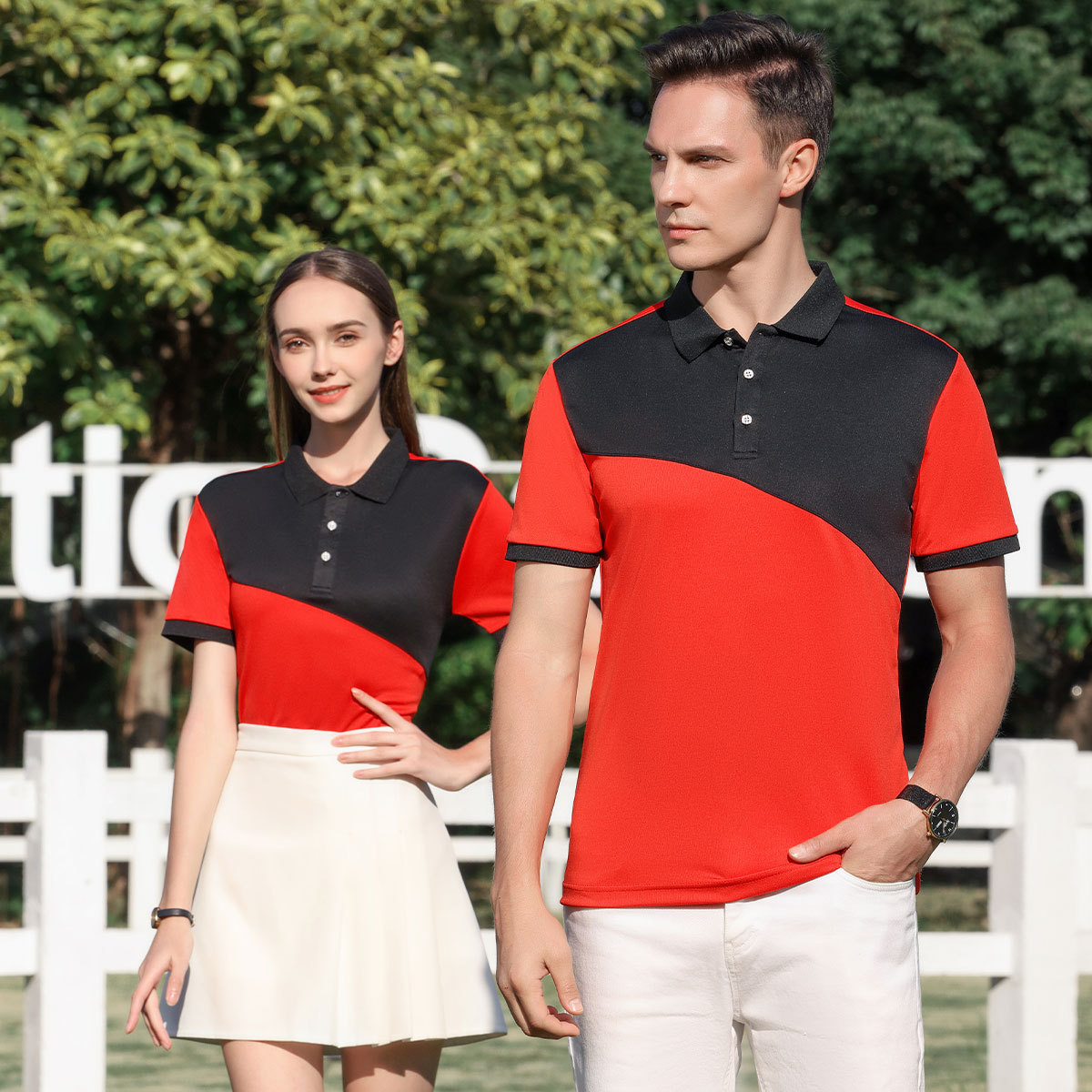 Camisa de Polo a juego de color con logotipo personalizado solapa de los hombres Camiseta de manga corta ropa de trabajo camisa de publicidad al por mayor camisa cultural