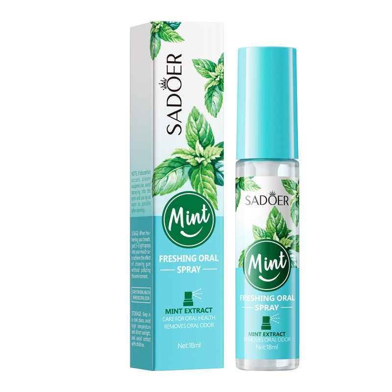 Spray Bucal Refrescante de Menta, Aliento Fresco y Portátil