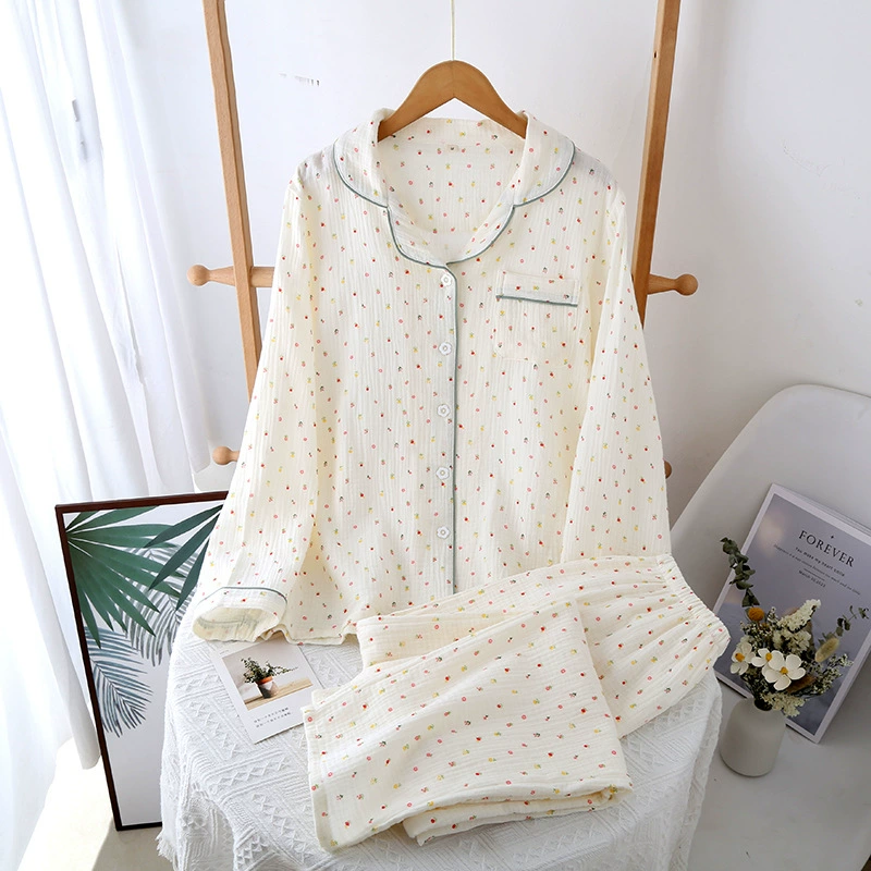 Хлопковый пижамный комплект, марля комфорт, много принтов, размеры M–L–XL