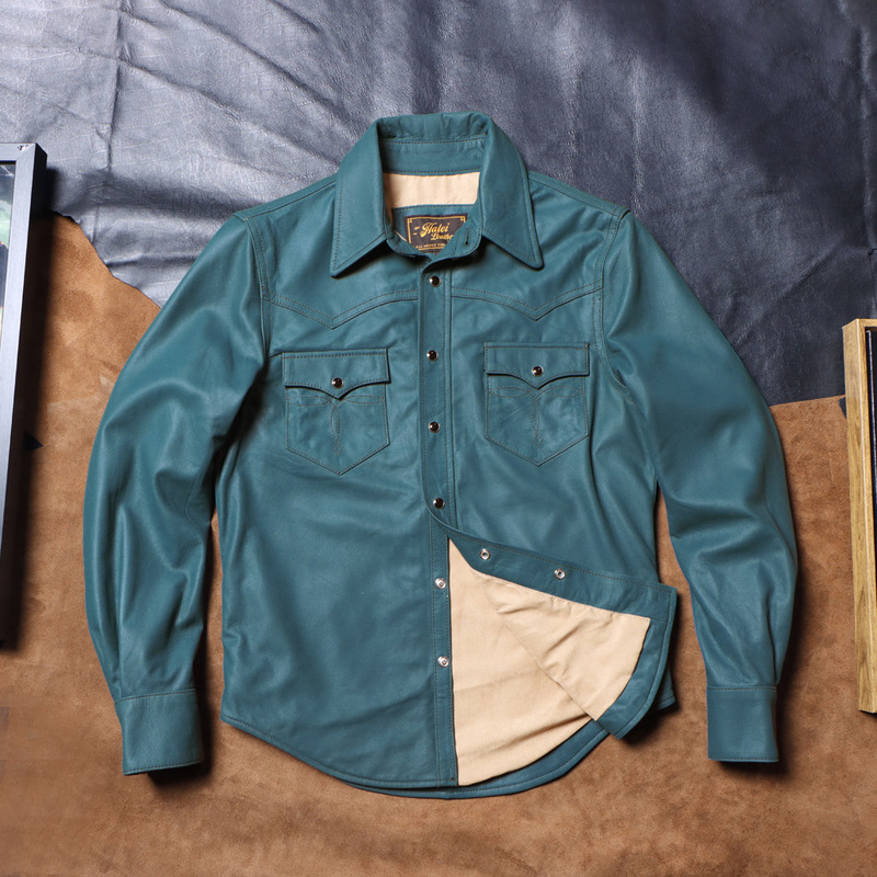 Men's Genuine Suede Soft Sheepskin Leather Jacket, Slim Fit Stylish Turn-Down Collar Shirt, Trendy Short Coat Men's Genuine Suede Soft Sheepskin Leather Jacket, Slim Fit Stylish Turn-Down Collar Shirt, Trendy Short Coat