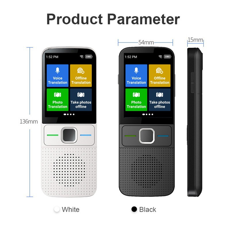 Máquina de traducción de precisión transfronteriza fuera de línea traductor especial traducción inteligente fotografía de voz de 138 países fuera de línea lenguaje varilla