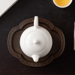 Fengming pot mutton fat jade porcelain high-end dragon handle Xishi pot household ceramic Kung Fu tea set single pot teapot wholesale