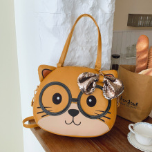 北包包源头工厂新款原创设计可爱猫咪百搭时尚斜挎单肩学生背包女