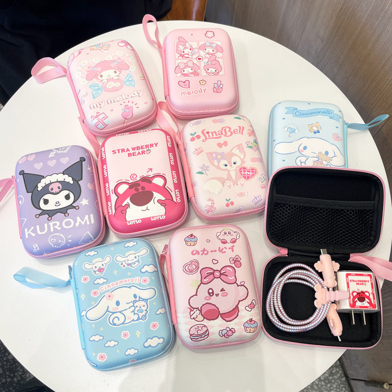 Charger Cosmetics Bag, Headphone Data Cable, Portable Storage Box, Cute Ccd Cartoon Mini Camera Ccd Organizer Box