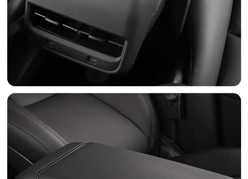 Tesla Model 3/Y Armrest Box Cover Carbon Fiber Pattern Protective Cover Center Console Interior Accessories 2022 Old Model