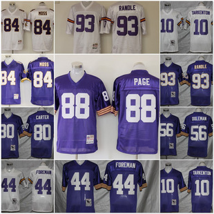 Vikings Football Uniform American Football Jersey Legendary Second Generation Retro Embroidered Mesh Training Game Uniform