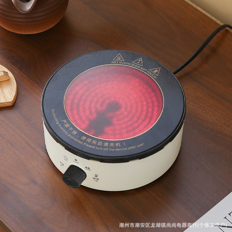 Electric Ceramic Stove Flat Tea Brewing Pot Milk Tea Baking Stove 2025 New Model for Boiling Water and Making Tea, Household Stove with Silent Constant Temperature