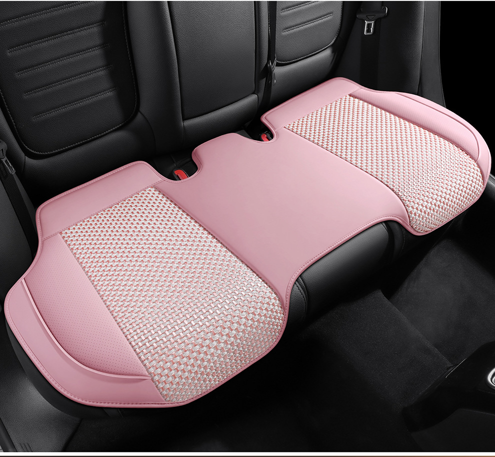 Factory Direct Sales Breathable Leather and Ice Silk Combination Three-Dimensional Comfortable Soft Universal Car Seat Cover for All Seasons, Durable and Stain-Resistant