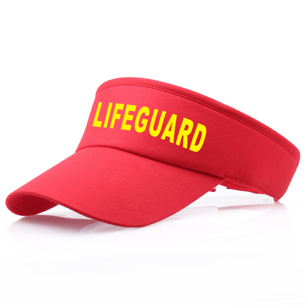 LIFEGUARD LIFEGUARD Printed logo Pure Cotton Empty Hat Sun Hat Sun Hat Summer Roof Hat