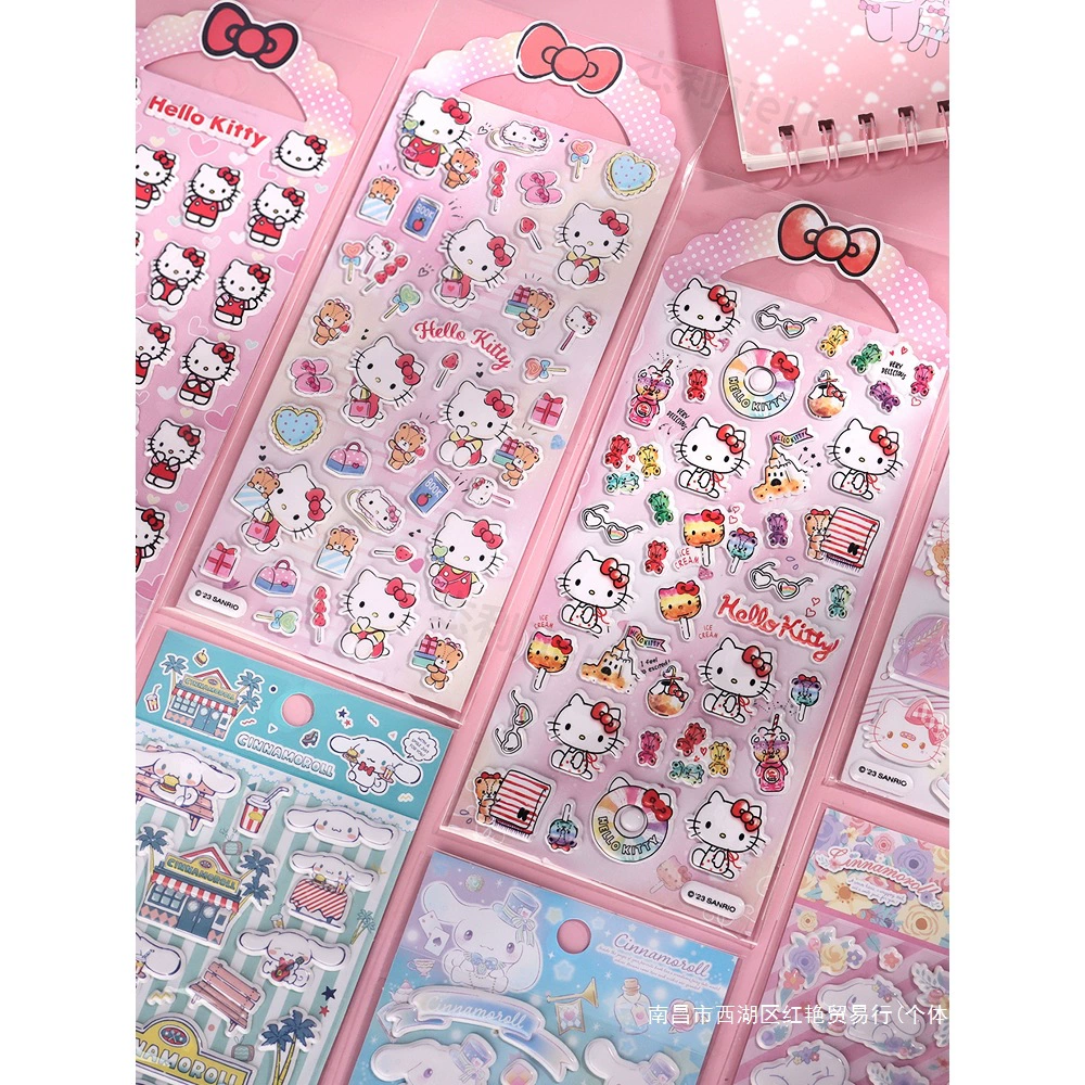 Sanrio, Hello Kitty, hello kitty, children's waterproof three dimensional sticker, 3D, scheduler