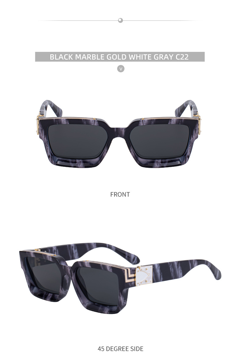 58g Weight Full Frame Glasses Structure Sunglasses Classification PC, UV400 Protection Lens Material Square Glasses Style Outdoor, Travel, Fishing Occasion Solid Color Pattern All Seasons Season Women's Gender Retro Style Retro Solid Color PC UV400 Protection Square Full Frame Women's Sunglasses 30