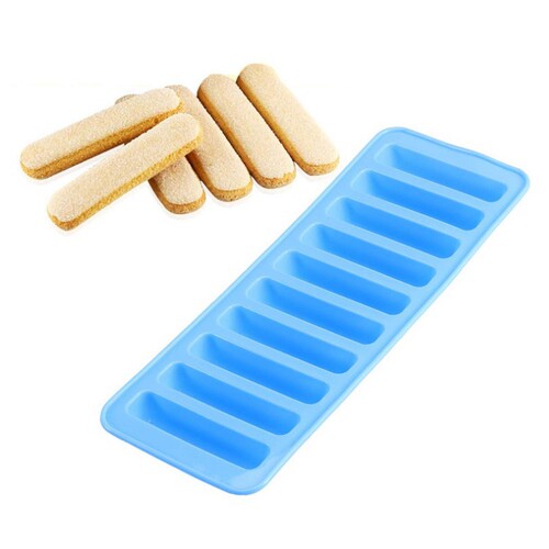 Baking silicone cake mold sausage hot dog ham sausage mold children's 10-piece long finger biscuit mold