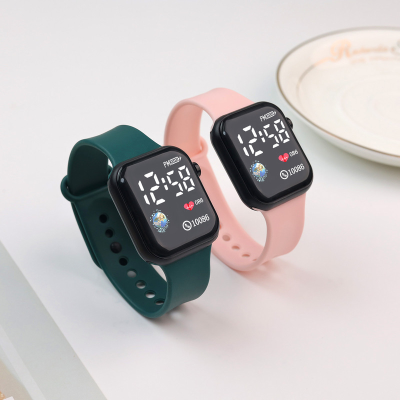 New Spot Button Y1 Earth Model Led Watch Simple Square Digital Trendy Student Outdoor Sports Watch New Spot Button Y1 Earth Model Led Watch Simple Square Digital Trendy Student Outdoor Sports Watch