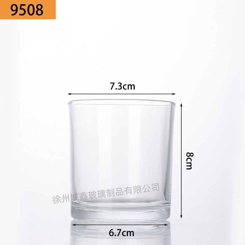 Vasos de vidrio transparentes para velas aromáticas al por mayor, portavelas de vidrio, adornos perfumados, vasos vacíos, recipientes para velas DIY, estilo nórdico