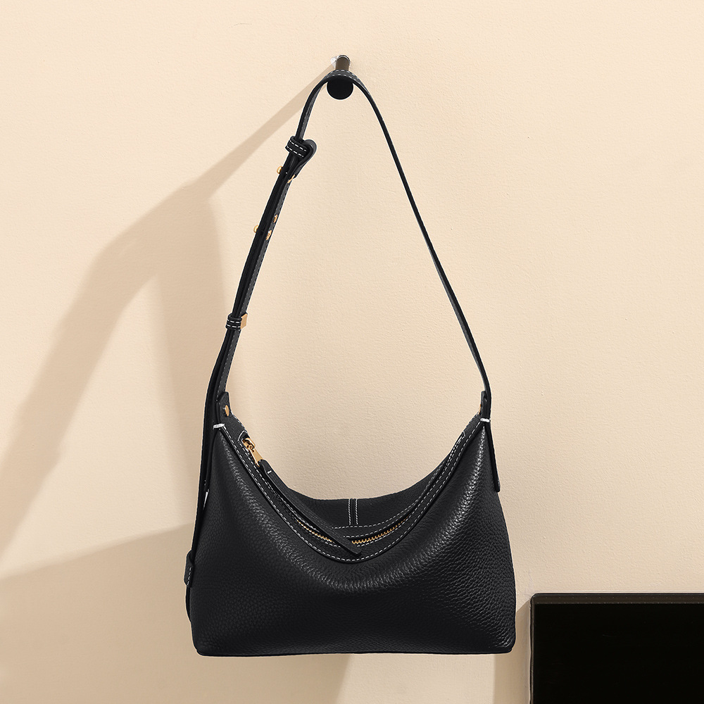 New Export Style Women's Genuine Top Grain Leather Crossbody Bag, Luxury Commuter Shoulder Bag & Underarm Bag - Thumbnail 2