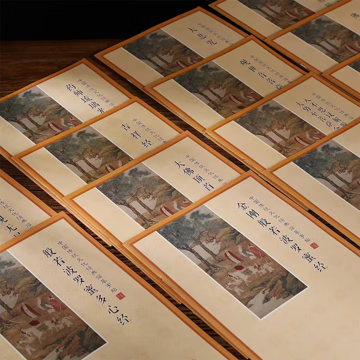Chinese Traditional Culture Copybooks for Copying Scriptures: Heart Sutra of Ksitigarbha, Diamond Sutra, Infinite Life Sutra