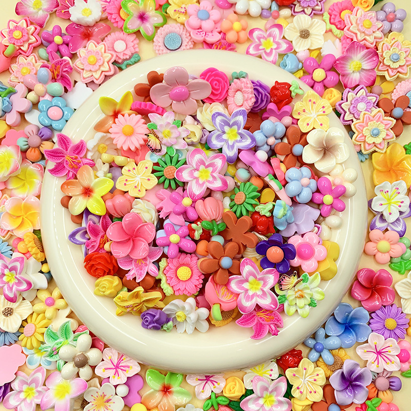 Resin Accessories Flowers Random Mix DIY Cream Glue Mobile Phone Case Patch Hair Accessories Water Cup Decoration Materials