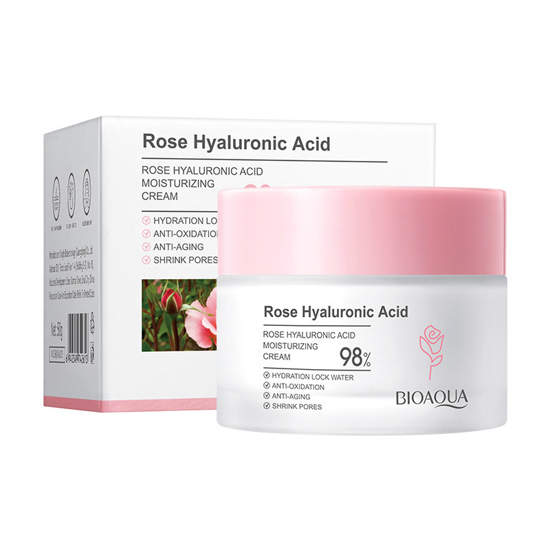 BIOAOUA Rose Hyaluronic Acid And Replenishing Brightening Skin Tone Moisturizing Firming Face Cream_voghion.com