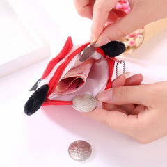 Korean version ins cartoon coin coin purse girly heart versatile portable mini plush headphone bag key small bag
